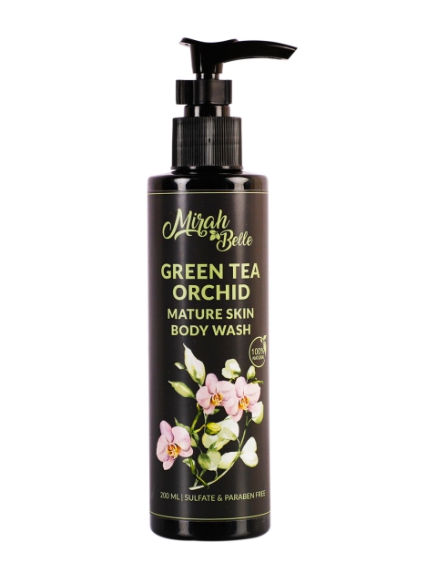 

Mirah Belle Unisex Green Tea - Orchid Mature Skin Body Wash 200ml, White