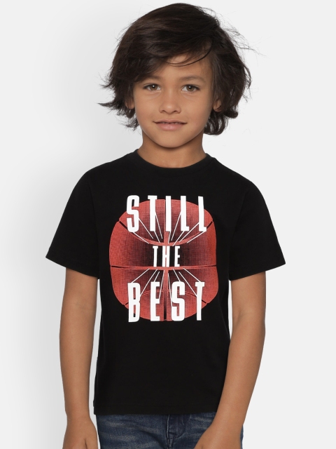 

The Childrens Place Boys Black Printed Round Neck T-shirt