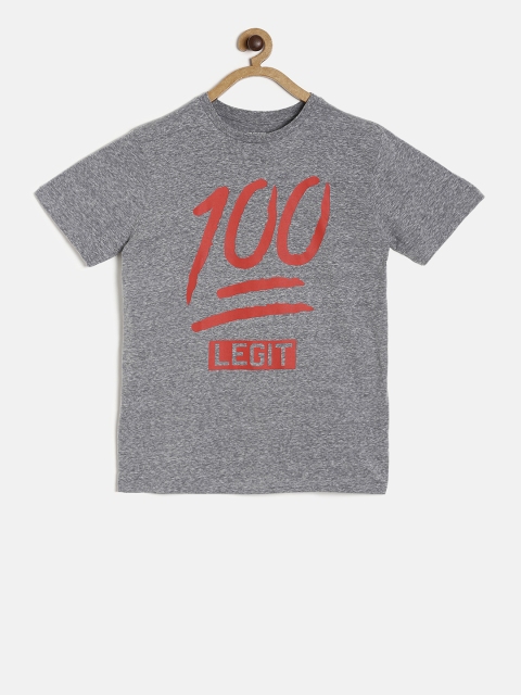 

The Childrens Place Boys Grey Printed Round Neck T-shirt