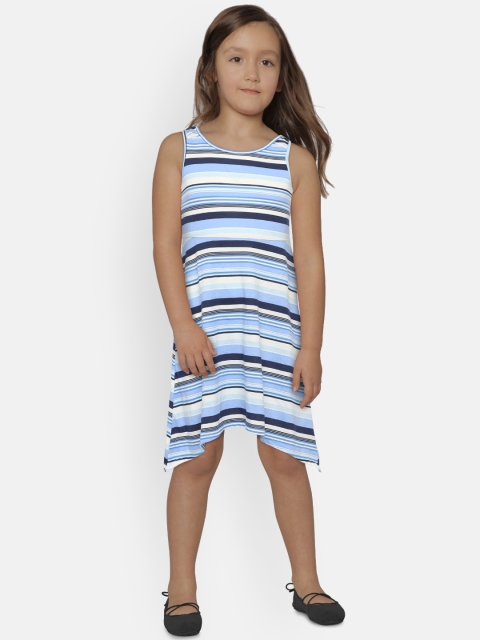 

The Childrens Place Girls Blue & White A-Line Dress
