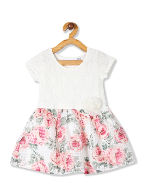 

The Childrens Place Girls White Printed A-Line Dress