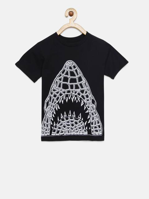 

The Childrens Place Boys Black & White Printed Round Neck T-shirt