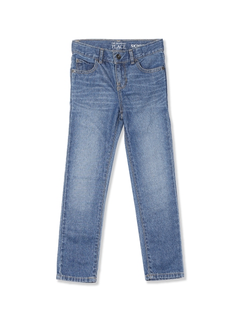

The Childrens Place Boys Blue Regular Fit Mid-Rise Clean Look Jeans