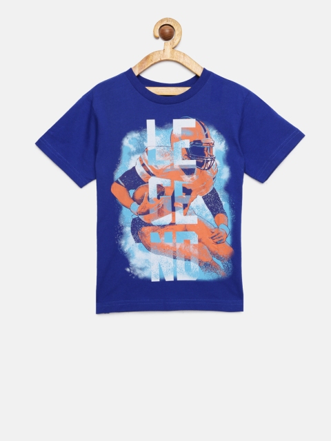 

The Childrens Place Boys Blue Printed Round Neck T-shirt
