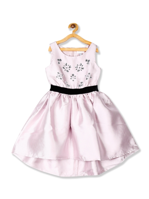 

The Childrens Place Girls Pink Embellished Fit and Flare Dress