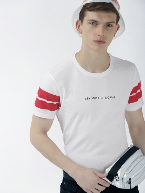 

Harvard Men White Printed Round Neck T-shirt