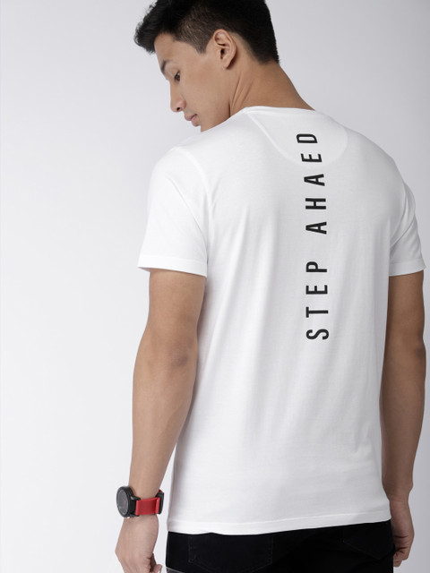 

Harvard Men White Printed Round Neck T-shirt