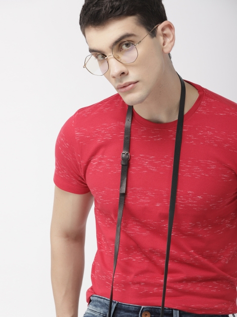 

Harvard Men Red Solid Round Neck Pure Cotton T-shirt