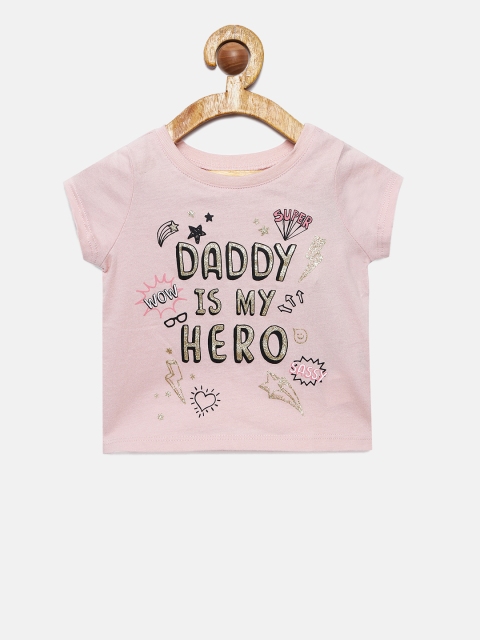 

The Childrens Place Girls Pink Printed Round Neck T-shirt