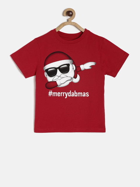 

The Childrens Place Boys Red Printed Round Neck T-shirt