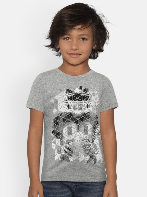

The Childrens Place Boys Grey Printed Round Neck T-shirt