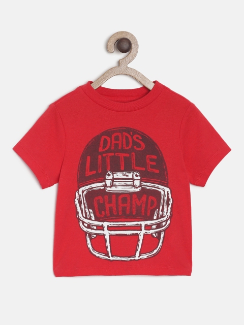 

The Childrens Place Boys Red Printed Round Neck T-shirt