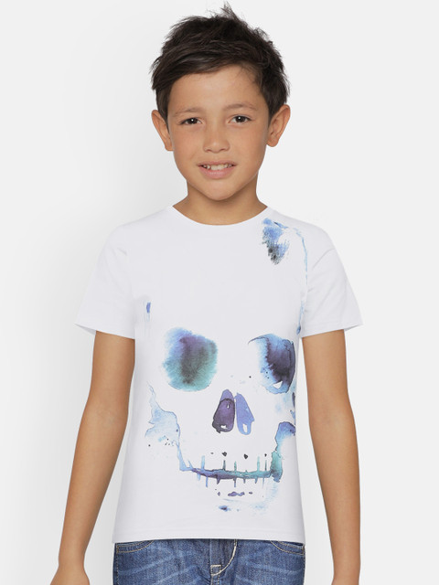 

The Childrens Place Boys White Printed Round Neck T-shirt