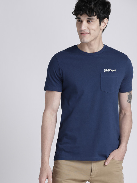 

GAP Men's Vintage Wash Pocket T-Shirt, Navy blue