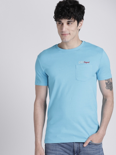 

GAP Men's Vintage Wash Pocket T-Shirt, Blue