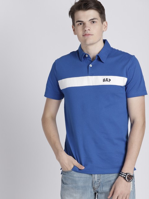 

GAP Men's Logo Short Sleeve Polo T-Shirt, Blue