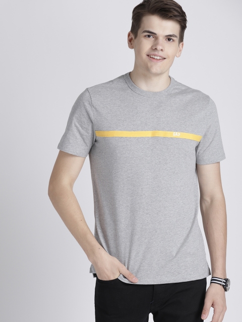 

GAP Men's Vintage Soft Logo Crewneck T-Shirt, Grey melange