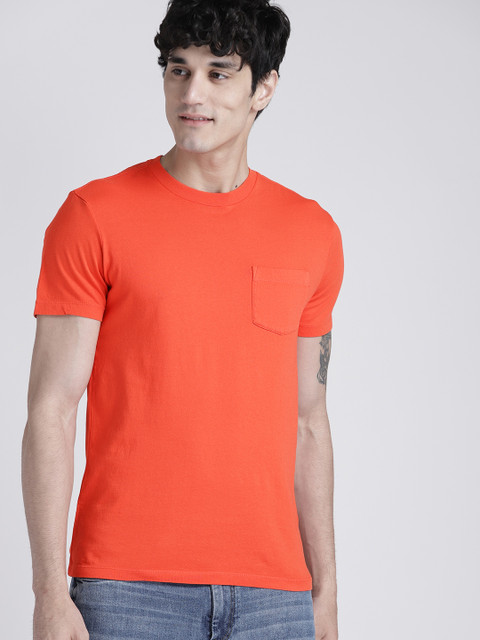 

GAP Men's Vintage Wash Pocket T-Shirt, Coral