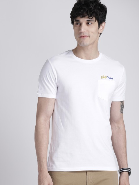 

GAP Men's Vintage Wash Pocket T-Shirt, White