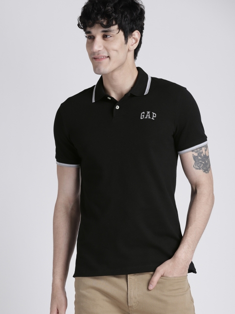 

GAP Men's Polo T-Shirt, Black