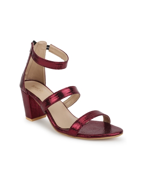 

SCENTRA Women Maroon Solid Sandals