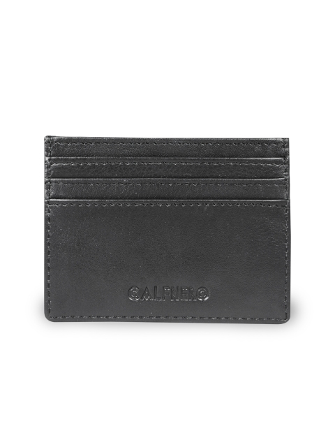 

CALFNERO Unisex Black Solid Card Holder