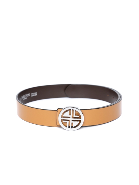 

Carlton London Men Tan Brown Leather Solid Belt