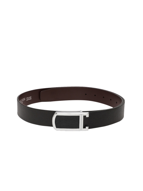 

Carlton London Men Black Textured Belt