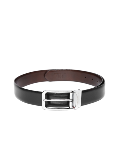 

Carlton London Men Black & Brown Solid Reversible Leather Belt