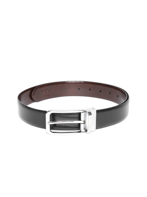 

Carlton London Men Black & Brown Leather Solid Reversible Belt