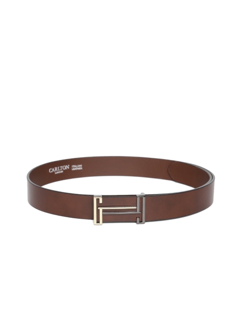 

Carlton London Men Brown Solid Leather Belt
