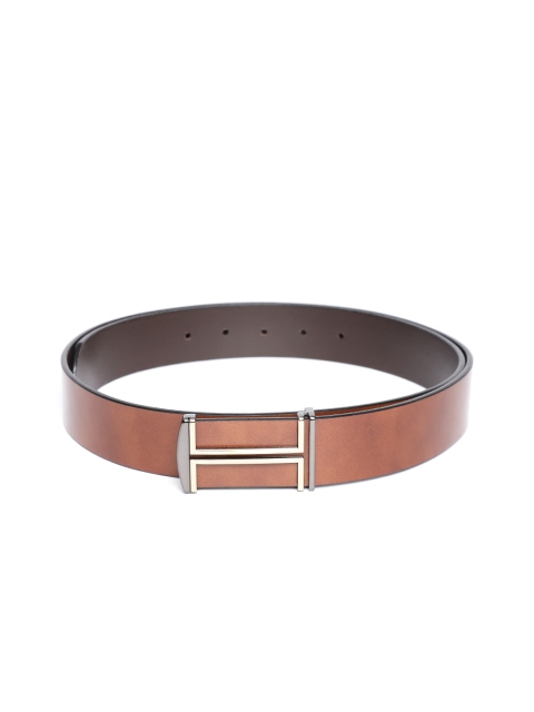 

Carlton London Men Tan Brown Solid Leather Belt