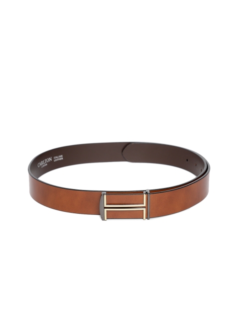 

Carlton London Men Brown Solid Leather Belt
