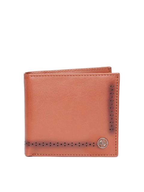 

Carlton London Men Brown Solid Leather Two Fold Wallet