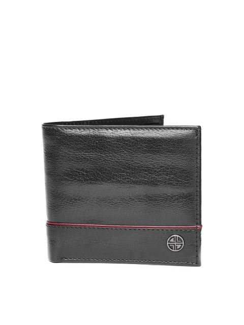 

Carlton London Men Black Leather Two Fold Wallet