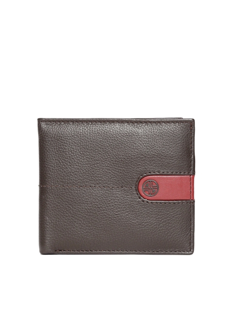 

Carlton London Men Coffee Brown Leather Two Fold Wallet