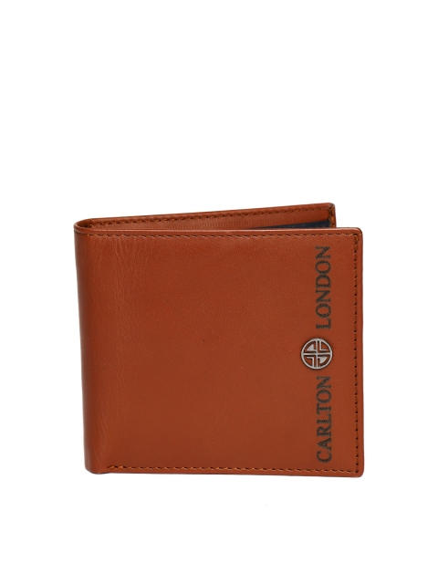

Carlton London Men Brown Solid Two Fold Wallet