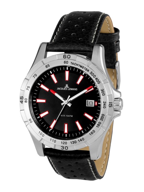 

Jacques Lemans Men Black Automatic Quartz Watch 1-1790A