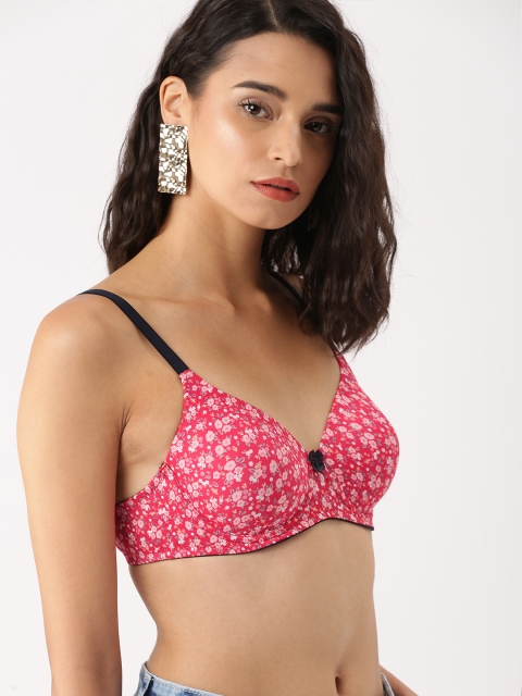 

DressBerry Pink Printed Underwired Lightly Padded T-shirt Bra DB-DR-BRA-017M