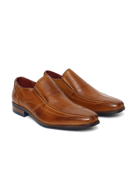 

Carlton London Men Brown Formal Leather Slip-On Shoes