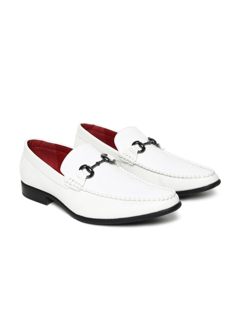 

Carlton London Men White Leather Loafers