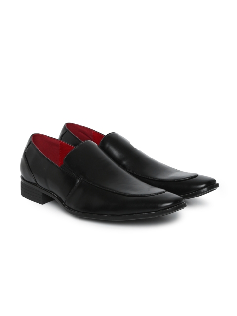 

Carlton London Men Black Solid Semiformal Slip-Ons