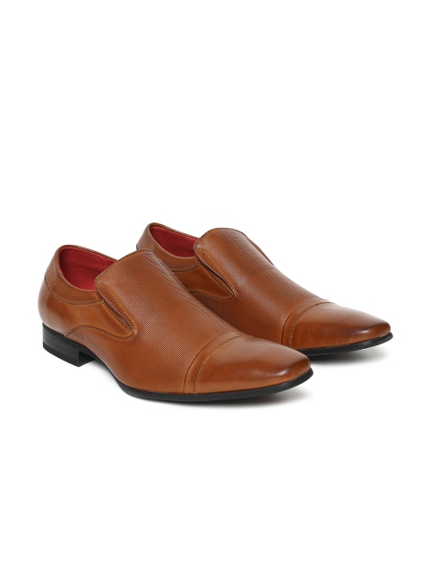

Carlton London Men Tan Brown Leather Formal Slip-Ons