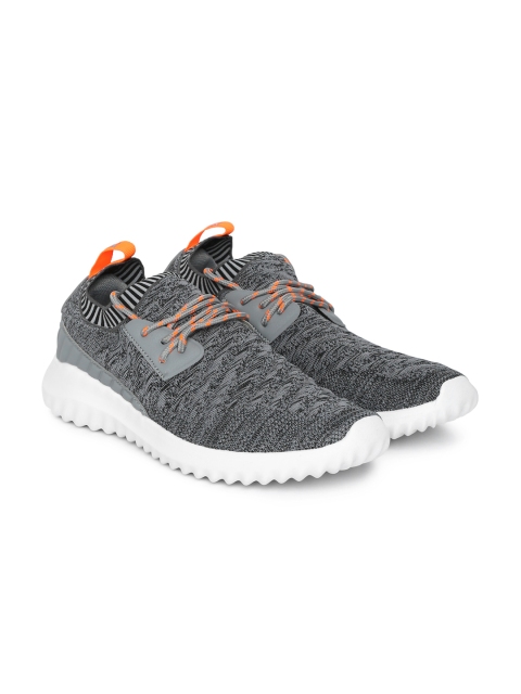 

Carlton London Men Grey Melange Solid Sneakers