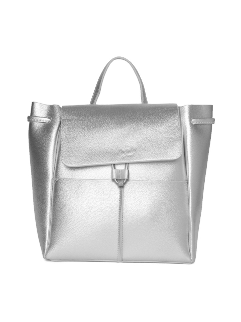 

CARPISA Women Silver-Toned Solid Backpack