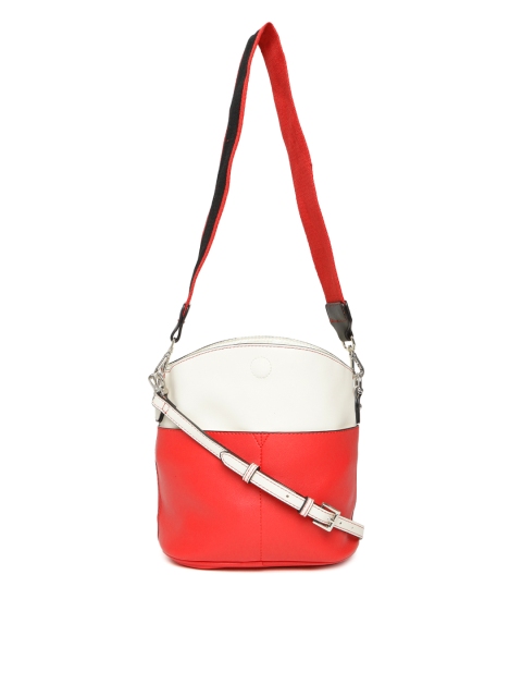

CARPISA Red & Off-White Colourblocked Shoulder Bag
