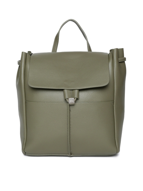 

CARPISA Women Olive Green Solid Backpack