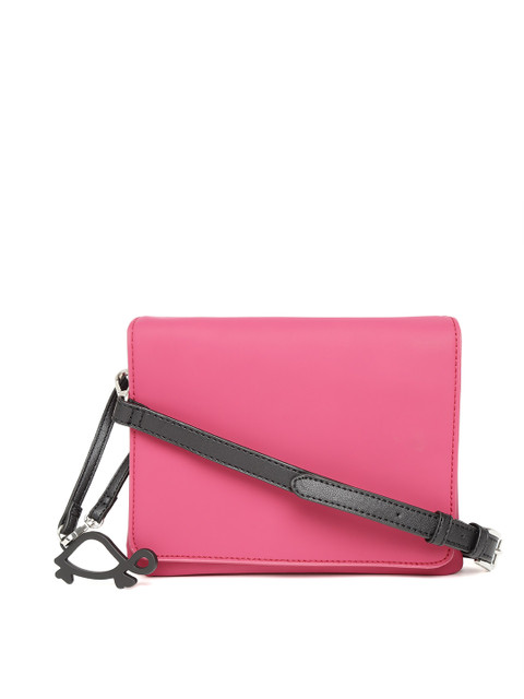 

CARPISA Pink Solid Sling Bag