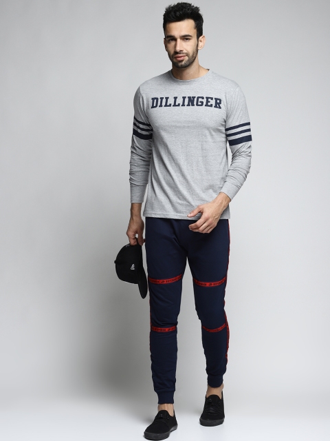 

Difference of Opinion Men Navy Blue Slim-Fit Joggers