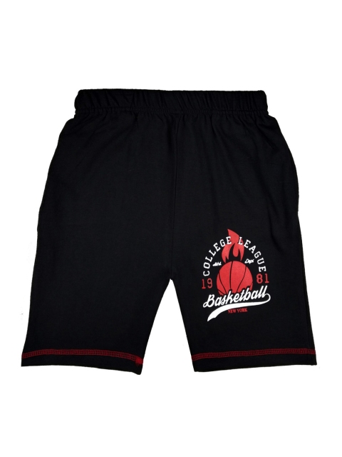 

SWEET ANGEL Unisex Black Printed Regular Fit Regular Shorts
